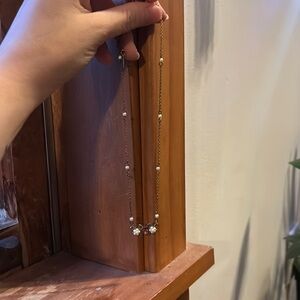 1928 Pearl and floral necklace VINTAGE - 18” chain